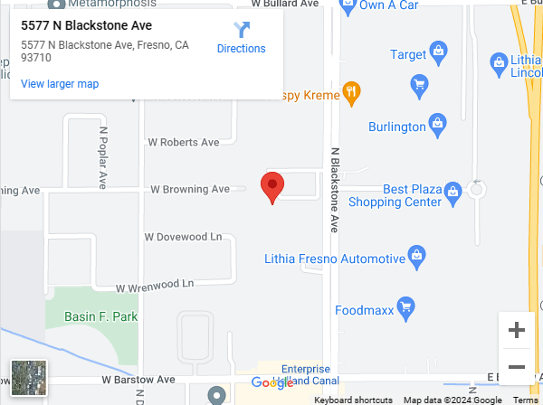 map to Mad Monk in Fresno